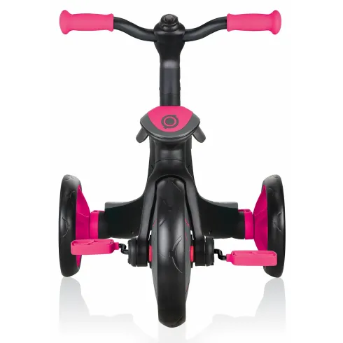 Triciclo Evolutivo per Bambini 4 in 1 Nero Rosa Neon Regolabile