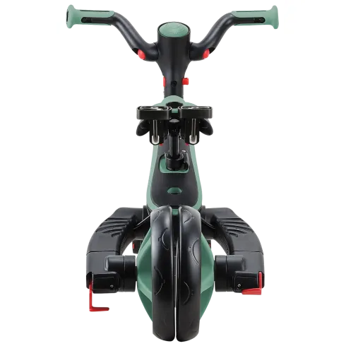 Triciclo Pieghevole 4 in 1 per Bambini Verde Oliva con Ruote EVA