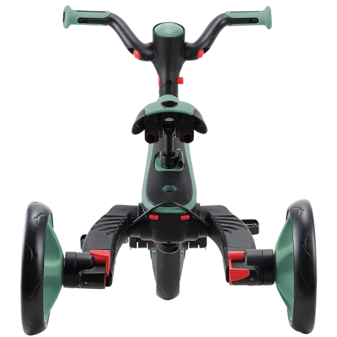 Triciclo Pieghevole 4 in 1 per Bambini Verde Oliva con Ruote EVA