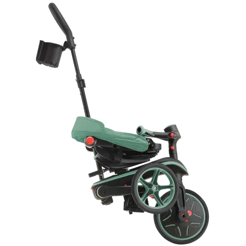 Triciclo Pieghevole 4 in 1 per Bambini Verde Oliva con Ruote EVA