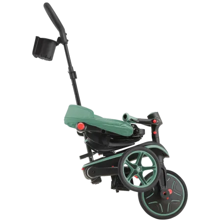 Triciclo Pieghevole 4 in 1 per Bambini Verde Oliva con Ruote EVA