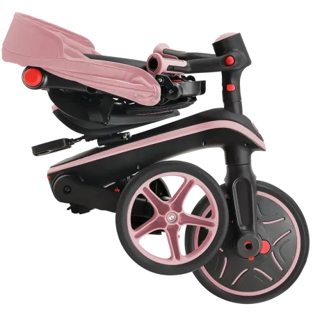 Triciclo Pieghevole 4 in 1 per Bambini Verde Oliva con Ruote EVA