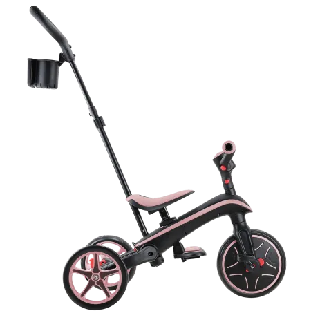 Triciclo Pieghevole 4 in 1 per Bambini Verde Oliva con Ruote EVA