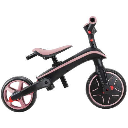 Triciclo Pieghevole 4 in 1 per Bambini Verde Oliva con Ruote EVA