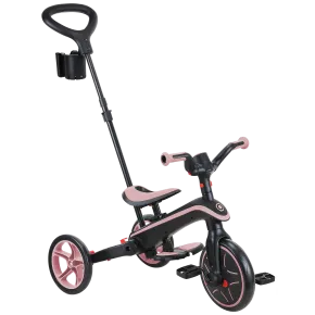 Triciclo Pieghevole 4 in 1 per Bambini Verde Oliva con Ruote EVA 2