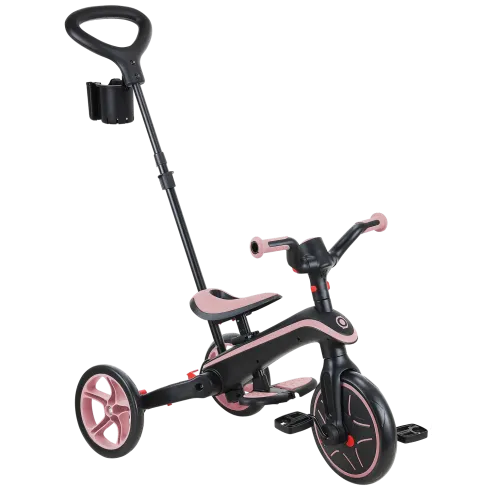 Triciclo Pieghevole 4 in 1 per Bambini Verde Oliva con Ruote EVA
