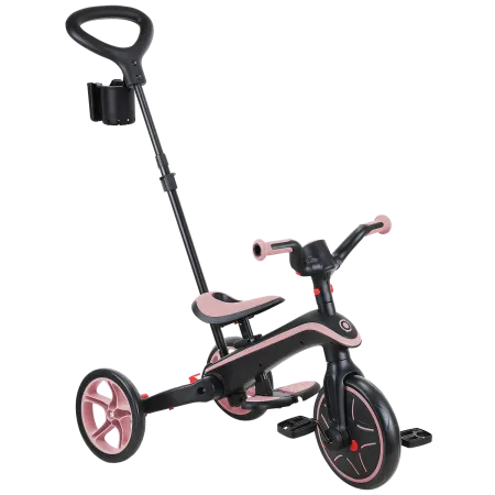 Triciclo Pieghevole 4 in 1 per Bambini Verde Oliva con Ruote EVA