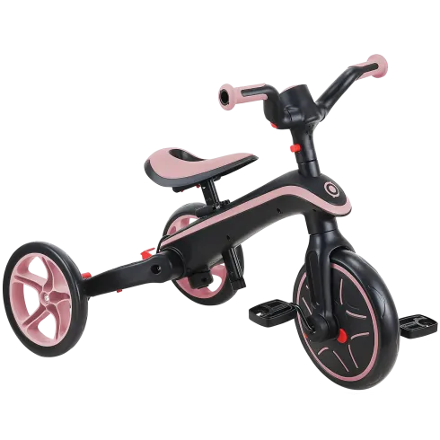 Triciclo Pieghevole 4 in 1 per Bambini Verde Oliva con Ruote EVA