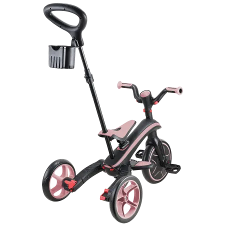 Triciclo Pieghevole 4 in 1 per Bambini Verde Oliva con Ruote EVA