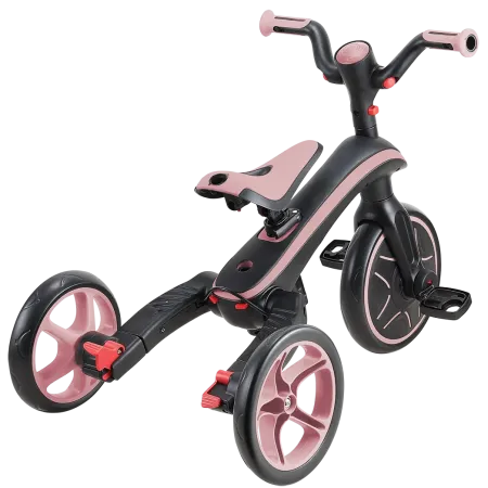 Triciclo Pieghevole 4 in 1 per Bambini Verde Oliva con Ruote EVA