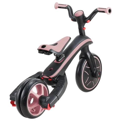 Triciclo Pieghevole 4 in 1 per Bambini Verde Oliva con Ruote EVA