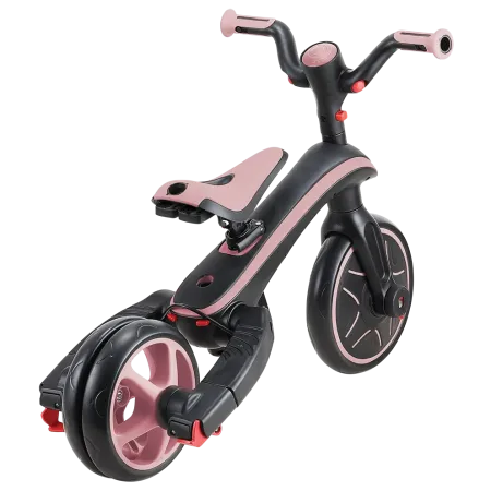 Triciclo Pieghevole 4 in 1 per Bambini Verde Oliva con Ruote EVA