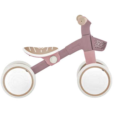 Triciclo Cavalcabile Rosa Ergonomico Ecologico Cestino per Equilibrio
