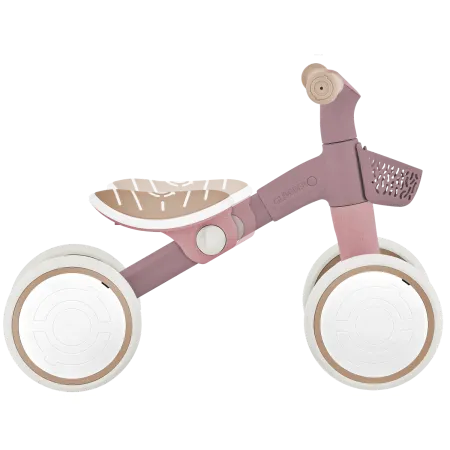 Triciclo Cavalcabile Rosa Ergonomico Ecologico Cestino per Equilibrio