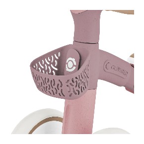 Triciclo Cavalcabile Rosa Ergonomico Ecologico Cestino per Equilibrio 2