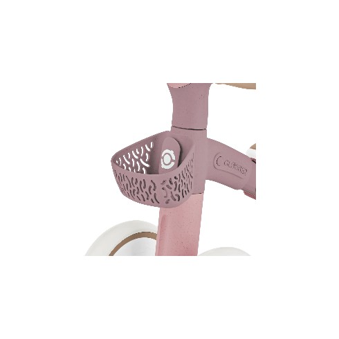 Triciclo Cavalcabile Rosa Ergonomico Ecologico Cestino per Equilibrio