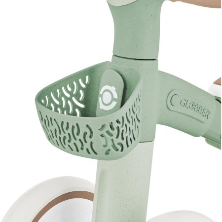 Triciclo Cavalcabile Verde Ergonomico Ecologico Cestino per Equilibrio