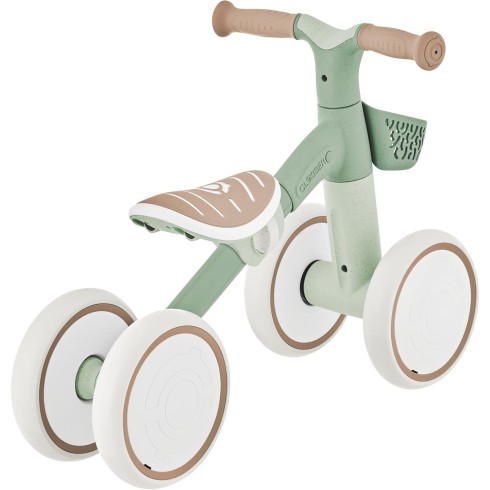 Triciclo Cavalcabile Verde Ergonomico Ecologico Cestino per Equilibrio