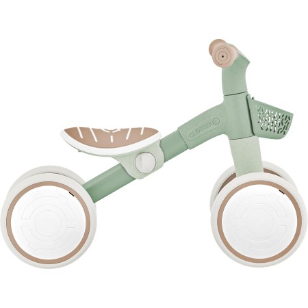 Triciclo Cavalcabile Verde Ergonomico Ecologico Cestino per Equilibrio