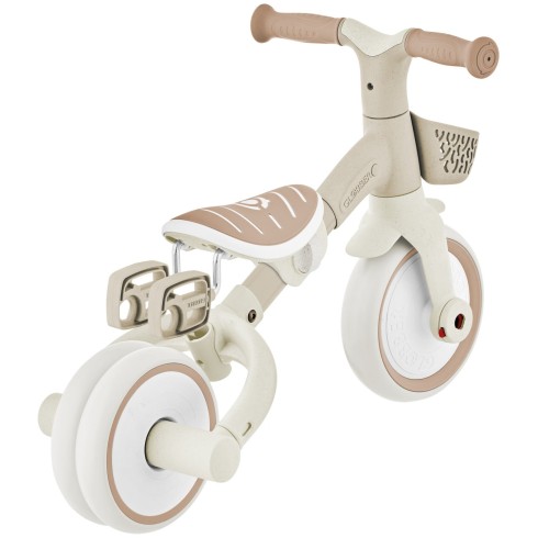 Triciclo Evolutivo per Bambini 3 in 1 Beige Regolabile Ecologico