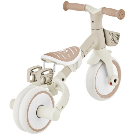 Triciclo Evolutivo per Bambini 3 in 1 Beige Regolabile Ecologico