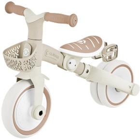 Triciclo Evolutivo per Bambini 3 in 1 Beige Regolabile Ecologico 2