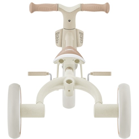Triciclo Evolutivo per Bambini 3 in 1 Beige Regolabile Ecologico