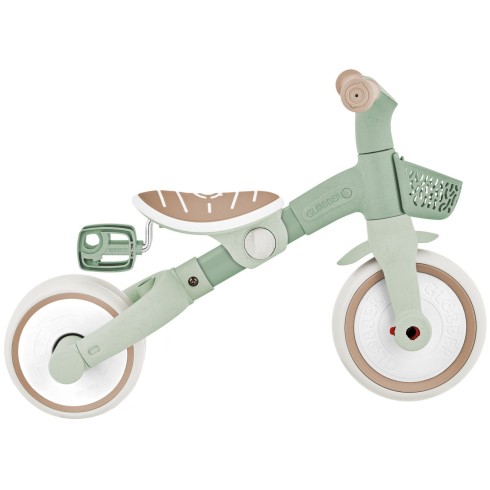 Triciclo Evolutivo per Bambini 3 in 1 Verde Salvia Regolabile Ecologico