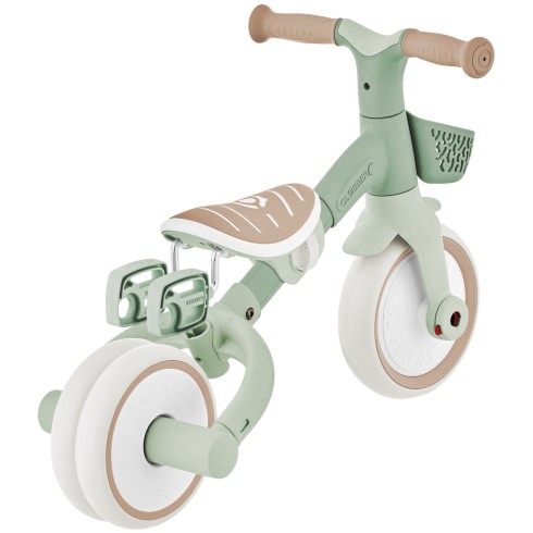 Triciclo Evolutivo per Bambini 3 in 1 Verde Salvia Regolabile Ecologico