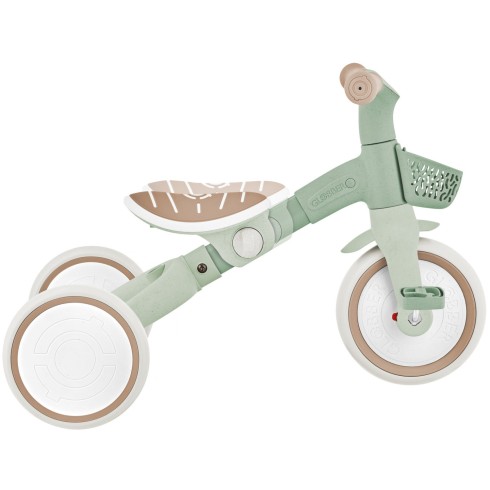 Triciclo Evolutivo per Bambini 3 in 1 Verde Salvia Regolabile Ecologico