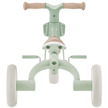 Triciclo Evolutivo per Bambini 3 in 1 Verde Salvia Regolabile Ecologico