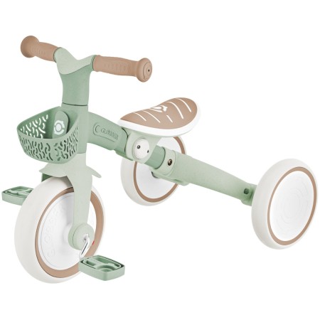 Triciclo Evolutivo per Bambini 3 in 1 Verde Salvia Regolabile Ecologico