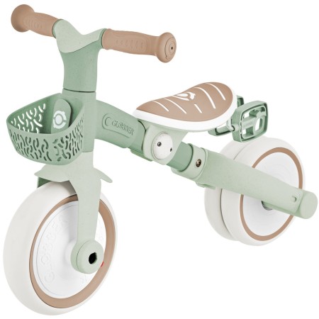 Triciclo Evolutivo per Bambini 3 in 1 Verde Salvia Regolabile Ecologico