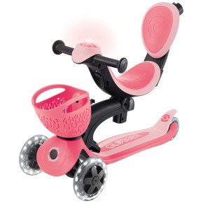 Monopattino Evolutivo per Bambini 3 in 1 Rosa con Luci LED 50kg 2