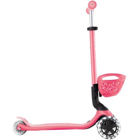Monopattino Evolutivo per Bambini 3 in 1 Rosa con Luci LED 50kg