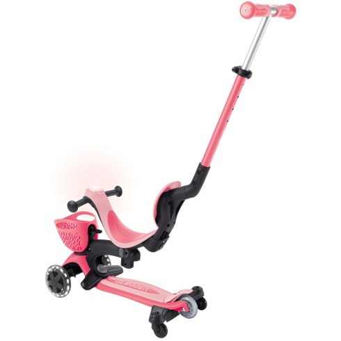 Monopattino Evolutivo per Bambini 3 in 1 Rosa con Luci LED 50kg