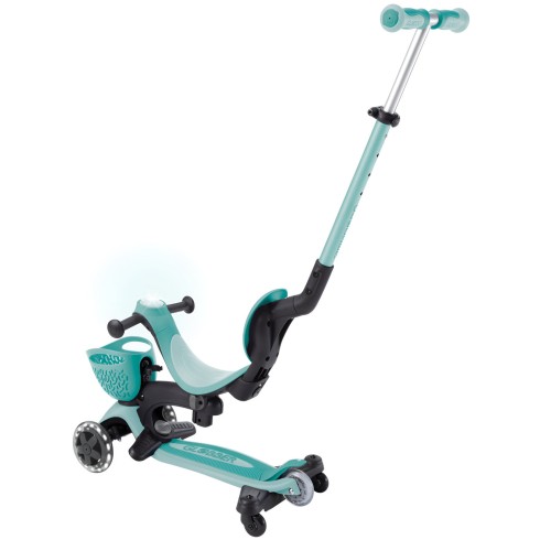 Monopattino Evolutivo per Bambini 3 in 1 Verde Menta con Luci LED 50kg