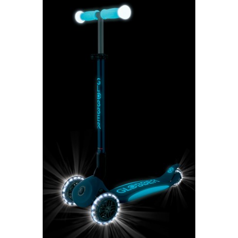 Monopattino per Bambini a 3 Ruote Blu Petrolio Ruote LED Regolabile