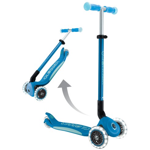 Monopattino per Bambini a 3 Ruote Blu Petrolio Ruote LED Regolabile
