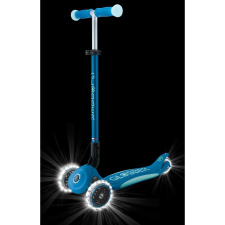 Monopattino per Bambini a 3 Ruote Blu Petrolio Ruote LED Regolabile