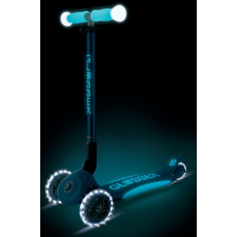 Monopattino per Bambini a 3 Ruote Blu Petrolio Ruote LED Regolabile