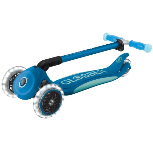 Monopattino per Bambini a 3 Ruote Blu Petrolio Ruote LED Regolabile