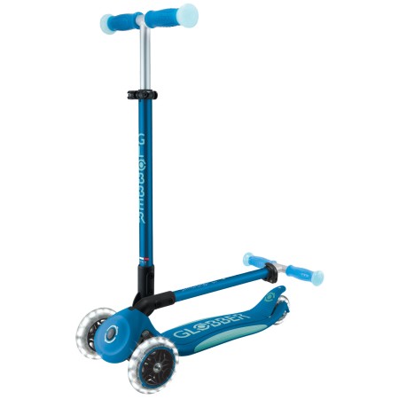 Monopattino per Bambini a 3 Ruote Blu Petrolio Ruote LED Regolabile