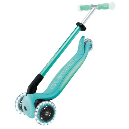 Monopattino per Bambini a 3 Ruote Verde Menta Ruote LED Regolabile