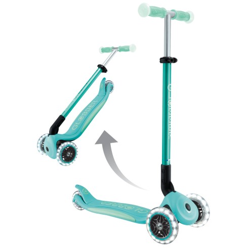 Monopattino per Bambini a 3 Ruote Verde Menta Ruote LED Regolabile