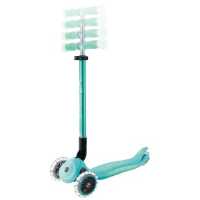Monopattino per Bambini a 3 Ruote Verde Menta Ruote LED Regolabile 2