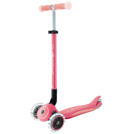 Monopattino per Bambini a 3 Ruote Rosa Pastello Ruote LED Regolabile