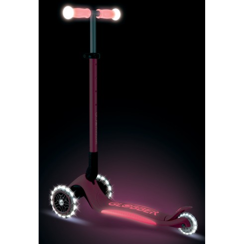 Monopattino per Bambini a 3 Ruote Rosa Pastello Ruote LED Regolabile