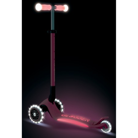 Monopattino per Bambini a 3 Ruote Rosa Pastello Ruote LED Regolabile
