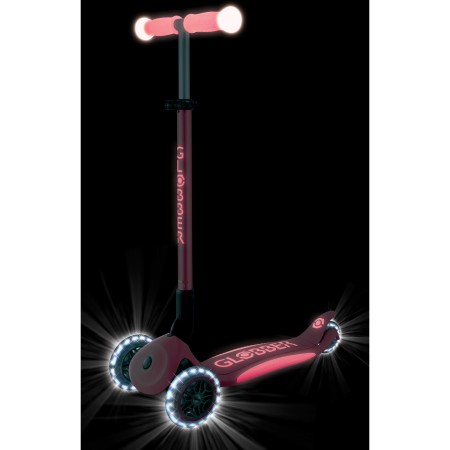 Monopattino per Bambini a 3 Ruote Rosa Pastello Ruote LED Regolabile